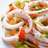 Lamelles d'encornets Flambés au pastis